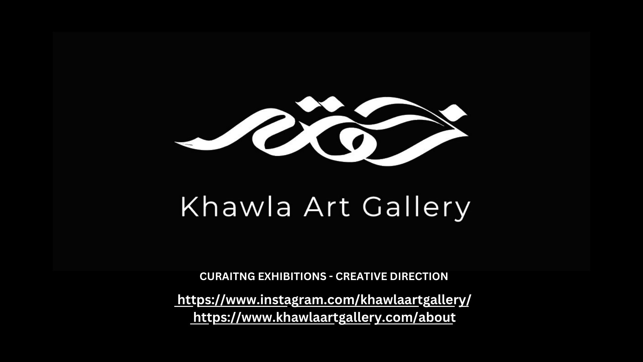 Khawla Art Gallery — Creative Direction